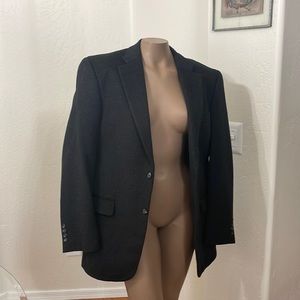 38R Claiborne charcoal wool silk cashmere blend jacket
